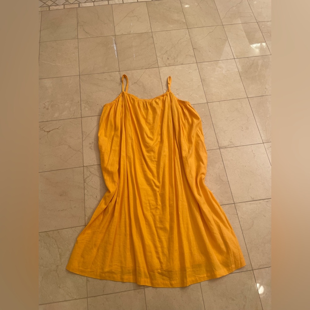 A New Day Women’s Midi Orange Linen Slip Dress